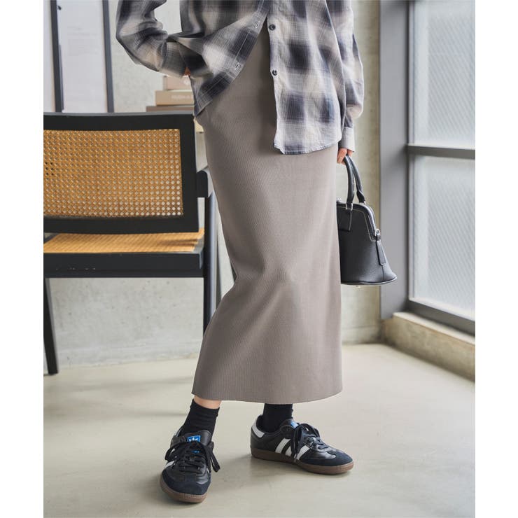 チャコール | スポンディッシュニットタイトスカート ニットタイトスカート レディース | KOBE LETTUCE