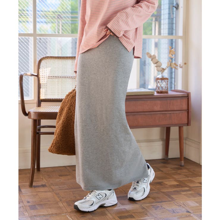 グレー | ホールガーメントニットタイトスカート ニット タイト | KOBE LETTUCE