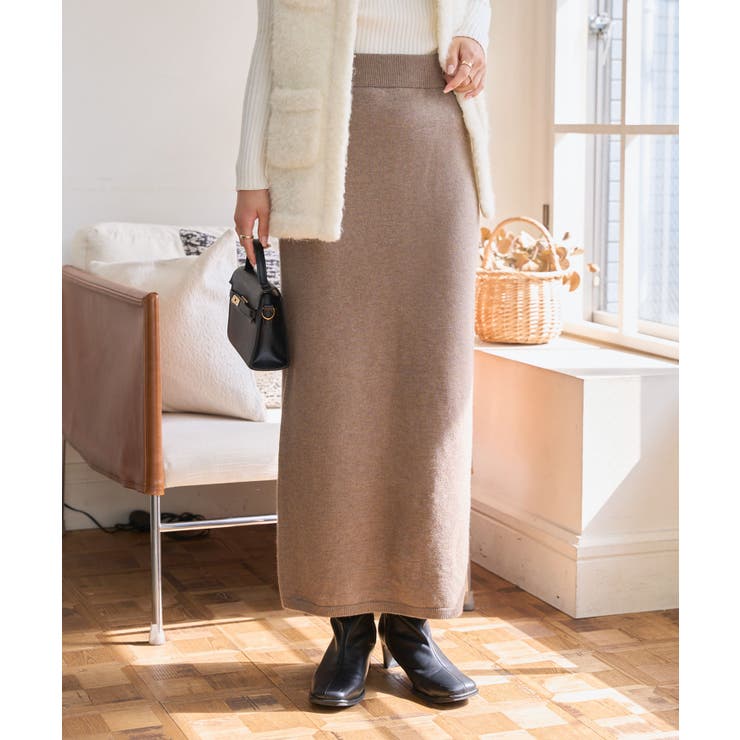 モカ | ホールガーメントニットタイトスカート ニット タイト | KOBE LETTUCE