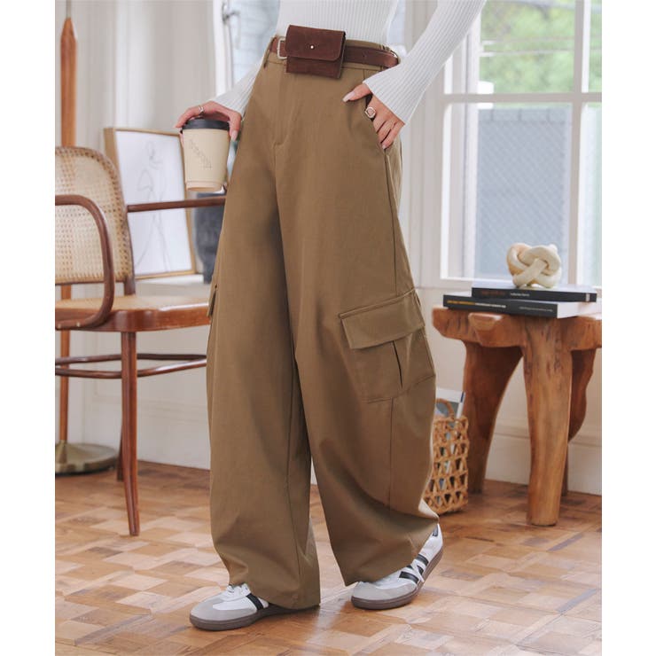 モカーキ | ミニポーチベルト付きカーゴカーブパンツ ミニポーチベルト付き カーゴカーブパンツ | KOBE LETTUCE