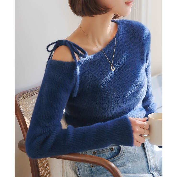 ワンショルダーフェザーニットトップス［N1133］[品番：KO000014985]｜KOBE  LETTUCE（コウベレタス）のレディースファッション通販｜SHOPLIST（ショップリスト）