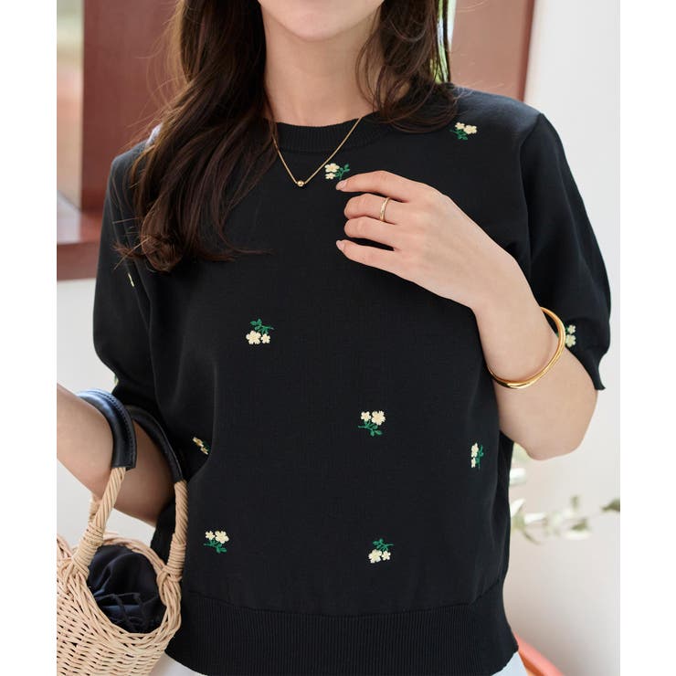 レア美品　PPCM トビウオ刺繍ニット　 S 楽天市場】ニット レディース 秋 冬 春 クルーネック トップス