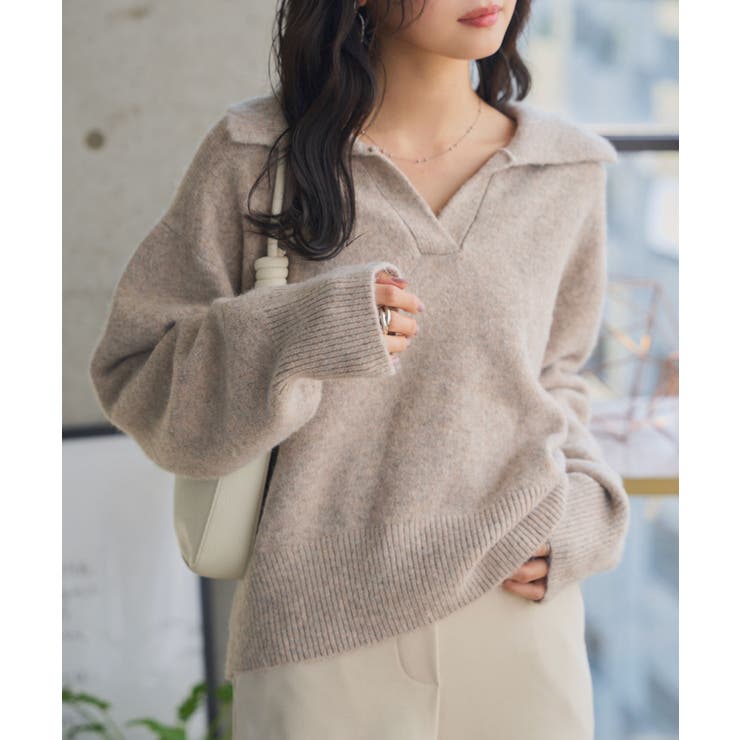 スキッパーニット［N1231］ スキッパー ニット[品番：KO000015690