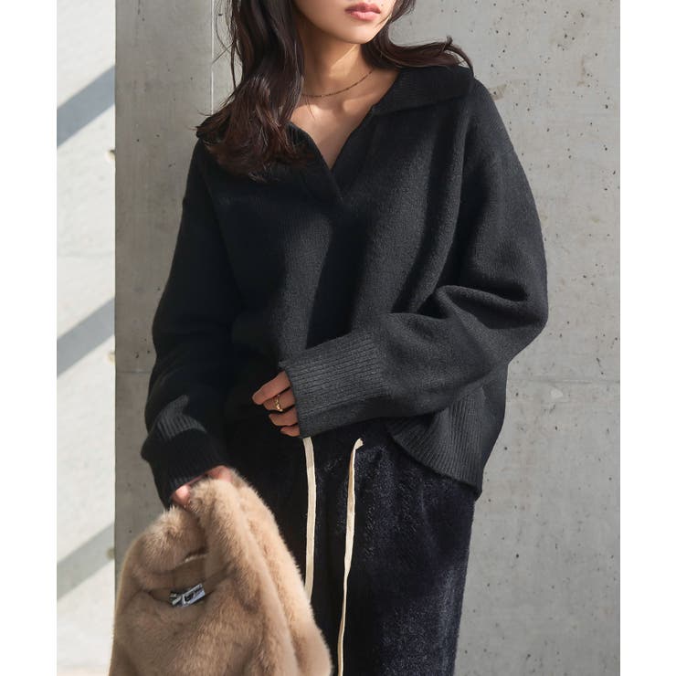 スキッパーニット［N1231］ スキッパー ニット[品番：KO000015690