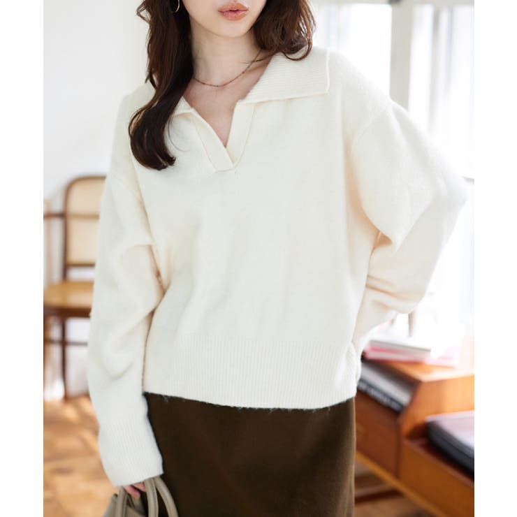 スキッパーニット［N1231］ スキッパー ニット[品番：KO000015690