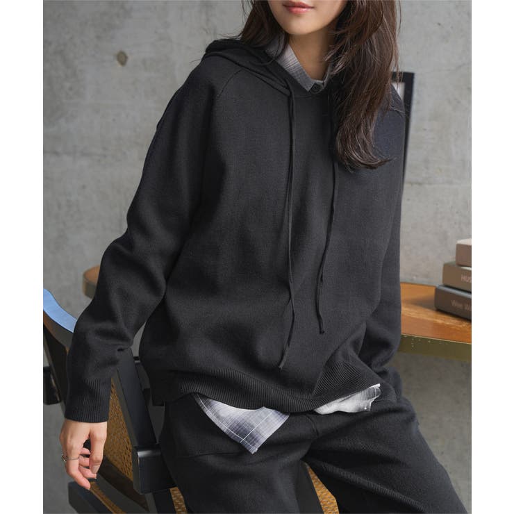 ニットフーディジョガーパンツセットアップ ニット セットアップ[品番