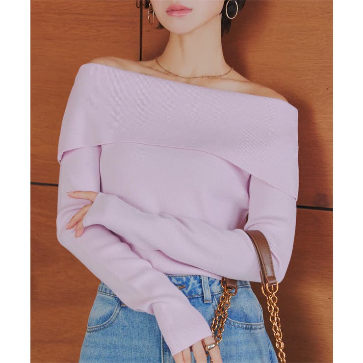 ピンク | 前後2way オフショルニット［N1259］ 前後2way | KOBE LETTUCE