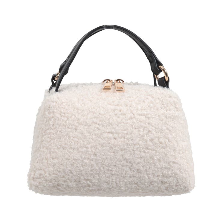 ボアホワイト | 選べる2素材 2ハンドルミニバッグ［B1542］ | KOBE LETTUCE