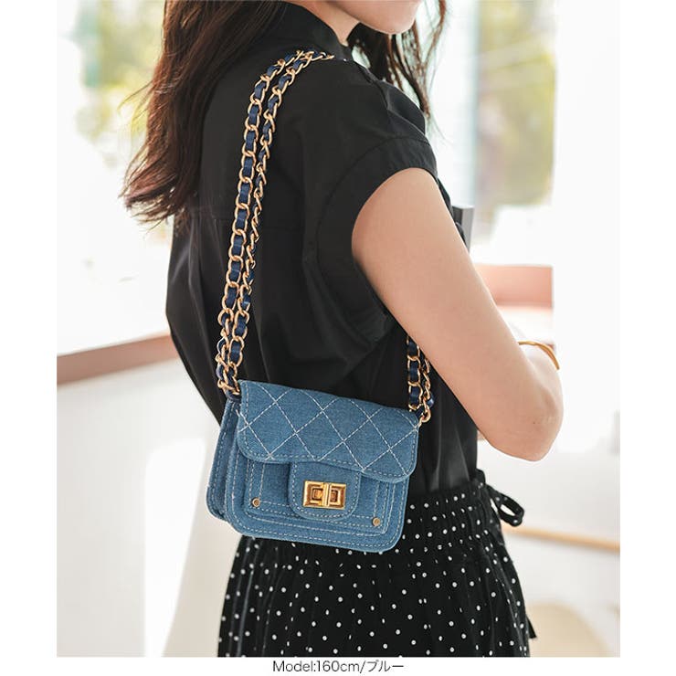 デニムチェーンショルダーバッグ［B1619］ | KOBE LETTUCE | 詳細画像2 