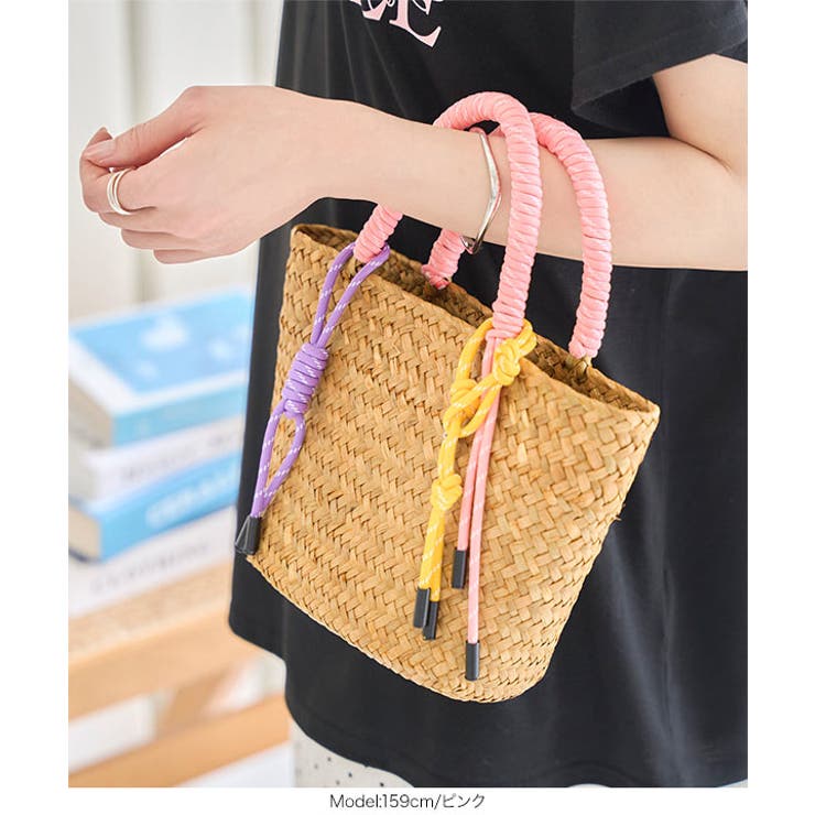 カラーハンドルチャーム付きカゴバッグ［B1622］ | KOBE LETTUCE | 詳細画像6 