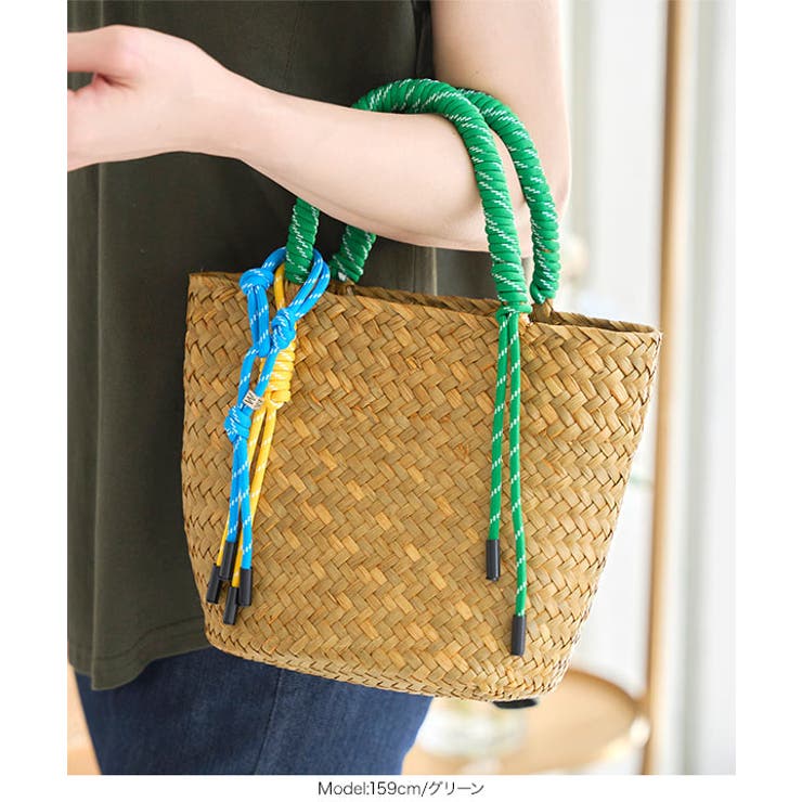 カラーハンドルチャーム付きカゴバッグ［B1622］ | KOBE LETTUCE | 詳細画像8 
