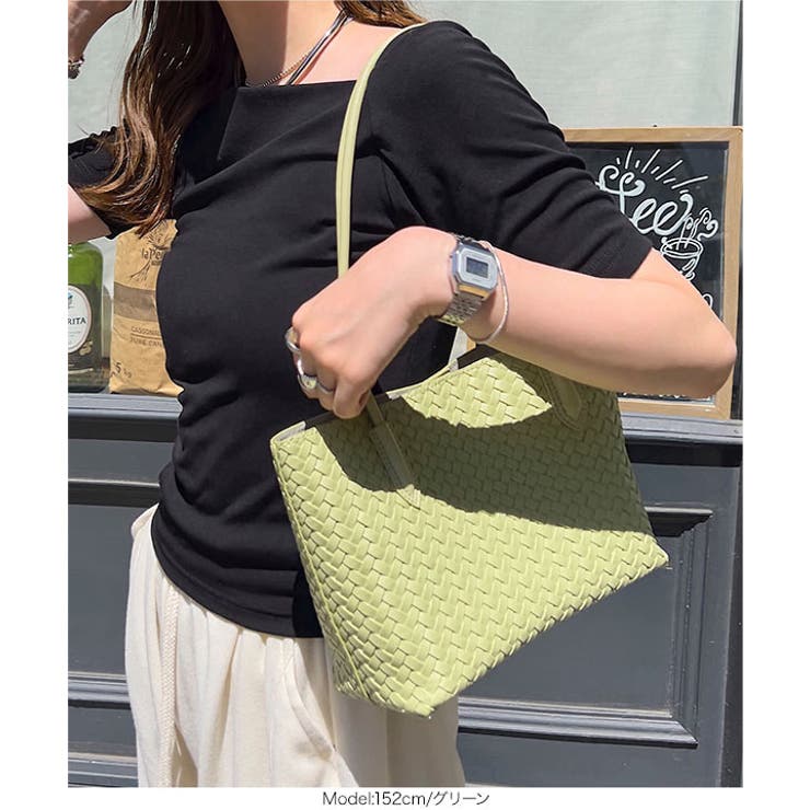 ポーチ付き ロングハンドルメッシュトートバッグ［B1633］ | KOBE LETTUCE | 詳細画像6 