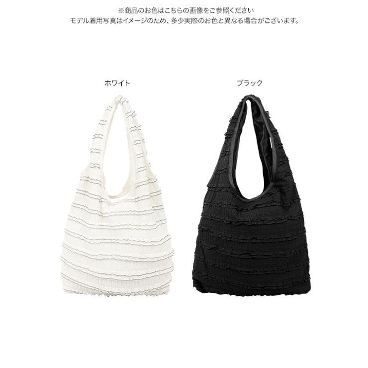 フリルデザイントートバッグトートバッグ フリルデザイン ポケット付き | KOBE LETTUCE | 詳細画像7 