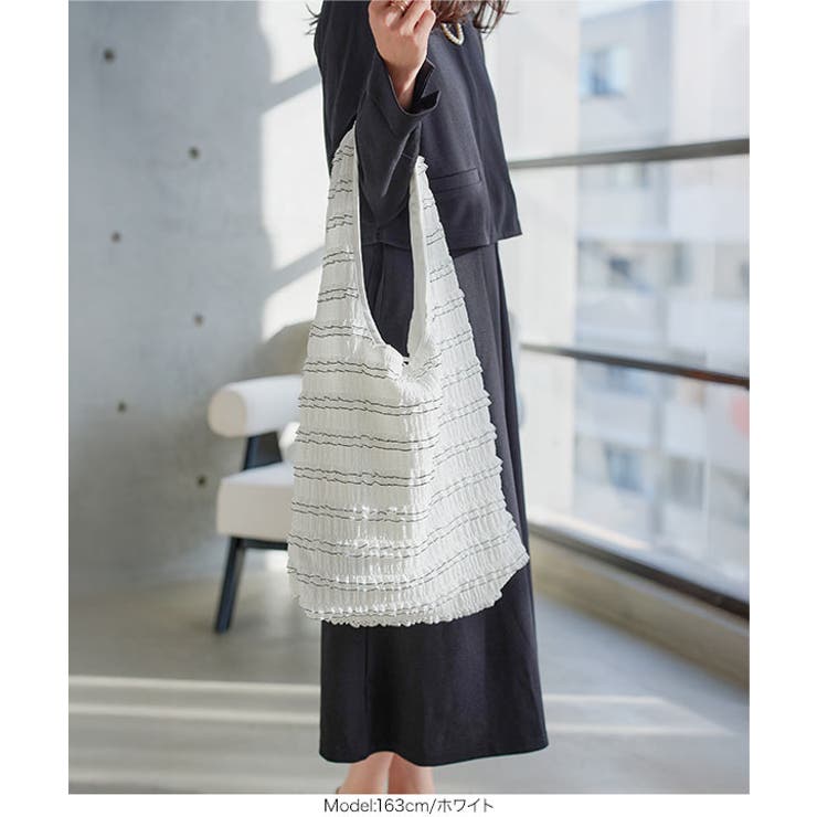 フリルデザイントートバッグトートバッグ フリルデザイン ポケット付き | KOBE LETTUCE | 詳細画像4 