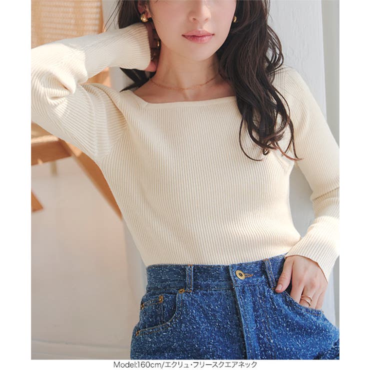 ネックタイプが選べる 定番 リブニット | KOBE LETTUCE | 詳細画像18 