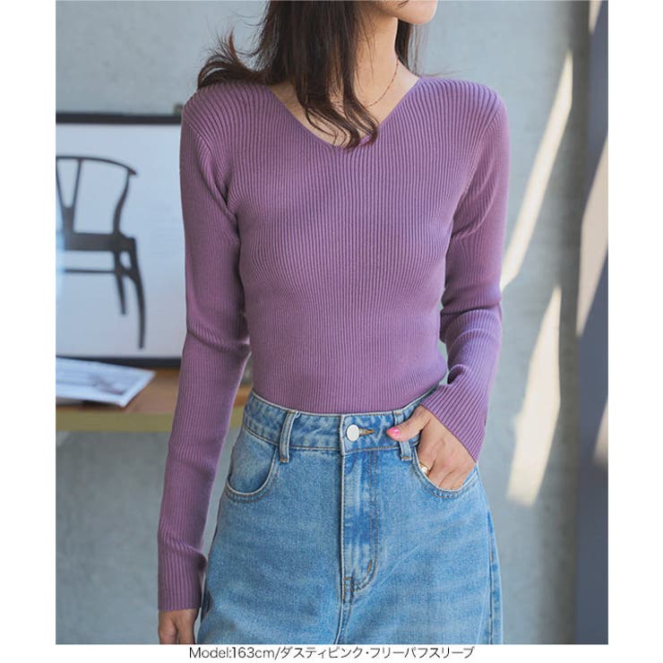 ネックタイプが選べる 定番 リブニット | KOBE LETTUCE | 詳細画像29 