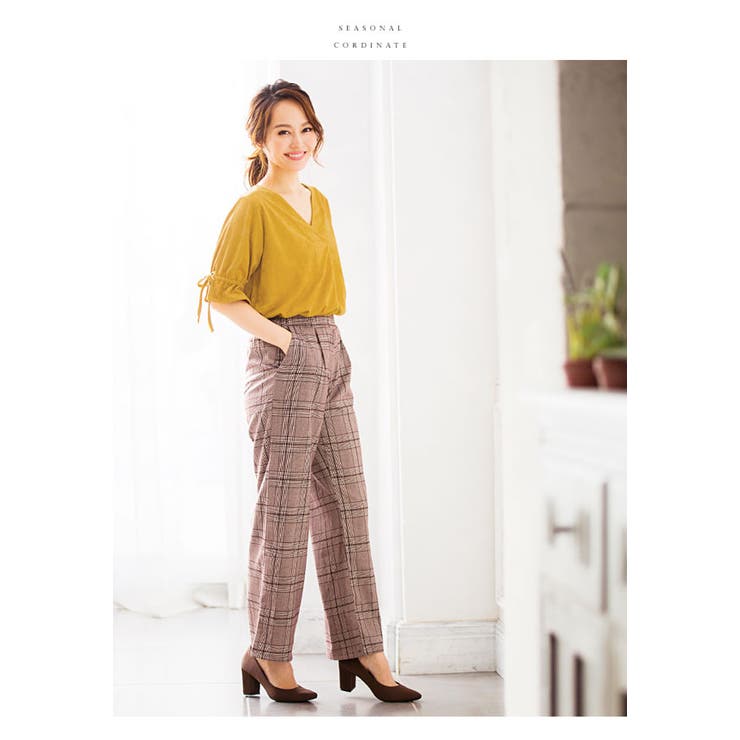 シーズンムード先取りコーデに！フェイクスエードスキッパー袖リボンブラウストップス… | KOBE LETTUCE | 詳細画像5 