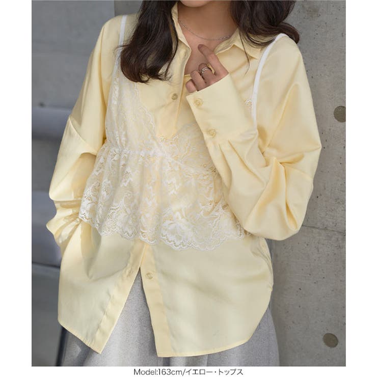 コットン混ルーズビッグシャツトップス［C3815］ | KOBE LETTUCE | 詳細画像16 