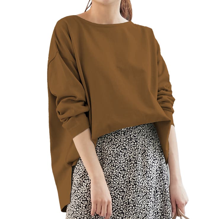 マスタード | 選べるデザイン コットン100％ゆったりボーダーチュニックカットソー | KOBE LETTUCE