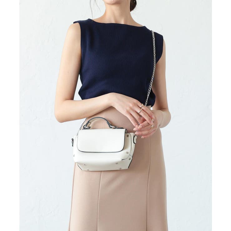 ネイビー | [ 選べる2タイプ ] ボートネックノースリーブリブニット［C4702］ | KOBE LETTUCE