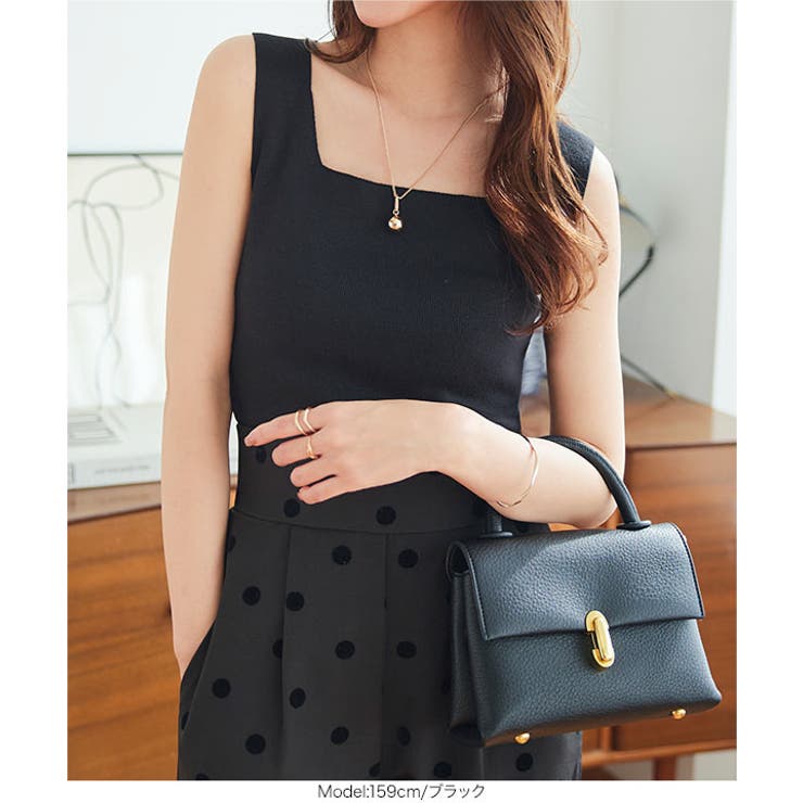 スクエアネックスリーブレスニット［C4794］ | KOBE LETTUCE | 詳細画像16 