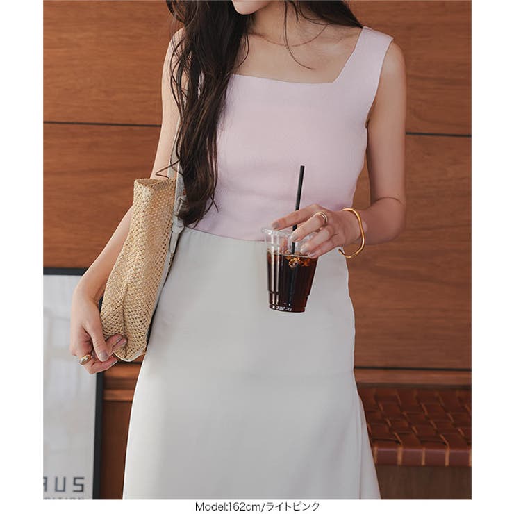 スクエアネックスリーブレスニット［C4794］ | KOBE LETTUCE | 詳細画像10 