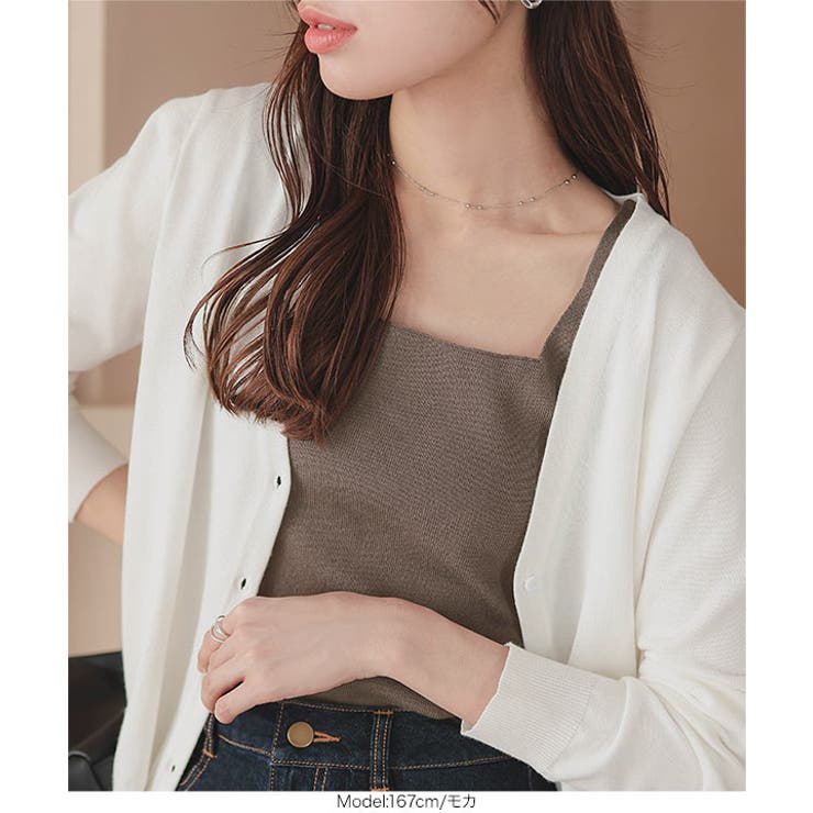 スクエアネックスリーブレスニット［C4794］ | KOBE LETTUCE | 詳細画像12 