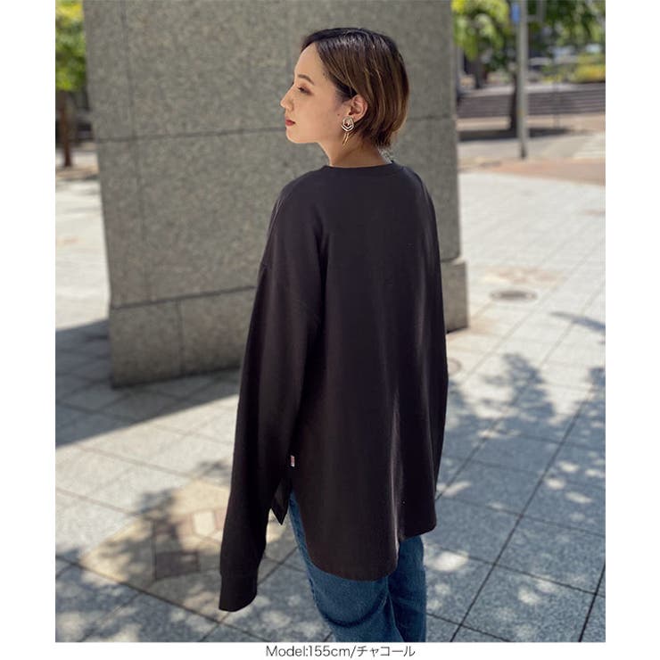 ユニセックスサイドスリット りクルーネックUSAコットンロングスリーブTシャツト… | KOBE LETTUCE | 詳細画像15 