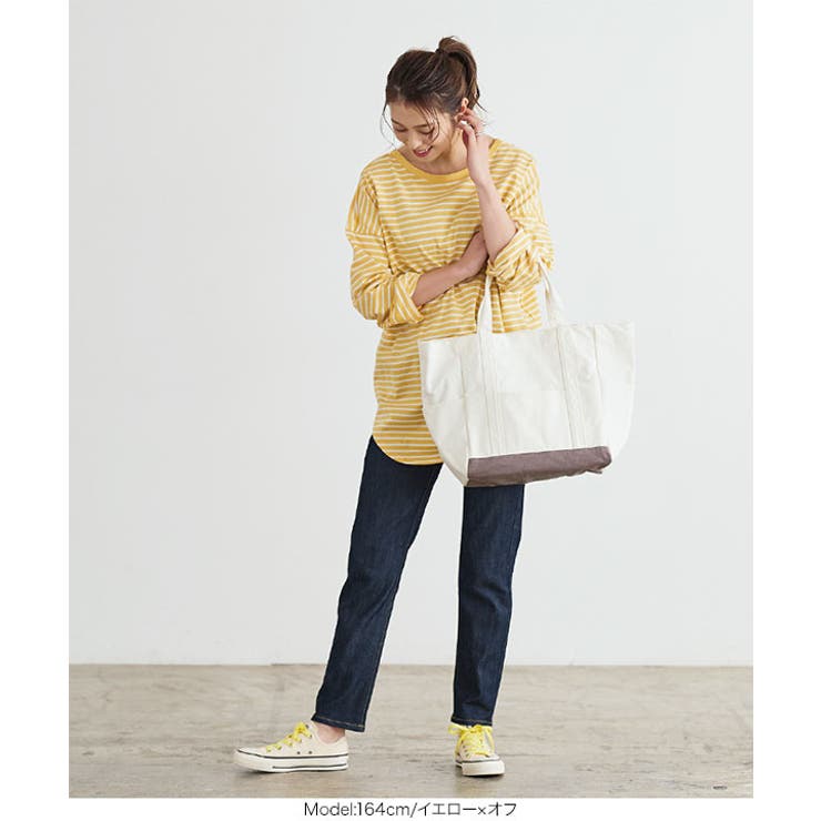 前後2wayボーダービッグロンT［C5634］ | KOBE LETTUCE | 詳細画像16 