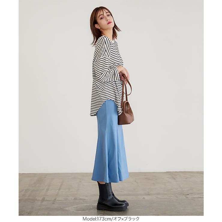 前後2wayボーダービッグロンT［C5634］ | KOBE LETTUCE | 詳細画像5 