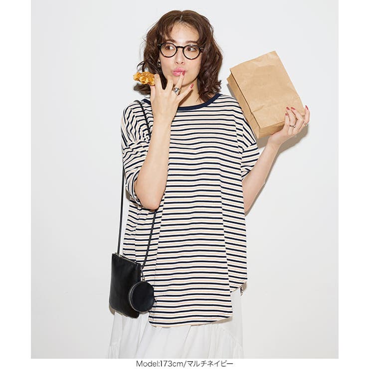 前後2wayボーダービッグTシャツ [C6018] ボーダー | KOBE LETTUCE | 詳細画像5 