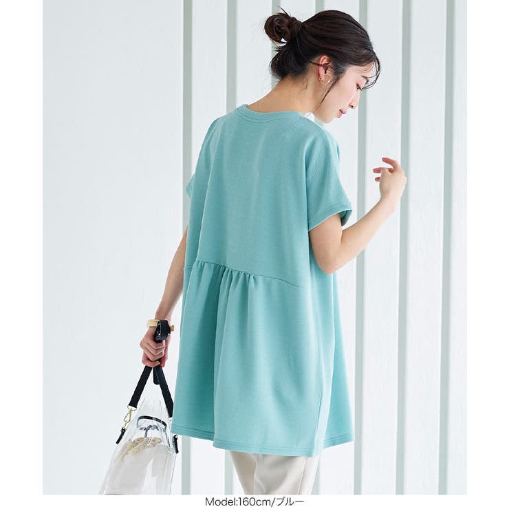 ぽこぽこカットソーバックフリルチュニック トップス シンプル[品番：KO000010137]｜KOBE  LETTUCE（コウベレタス）のレディースファッション通販｜SHOPLIST（ショップリスト）