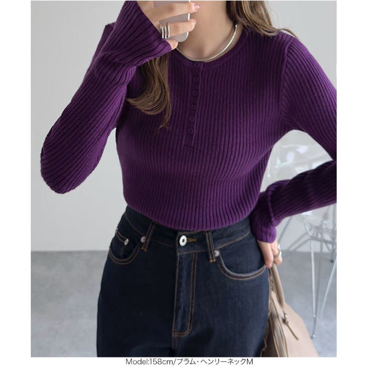 もっちり リブニット［C6260］ ニット | KOBE LETTUCE | 詳細画像20 