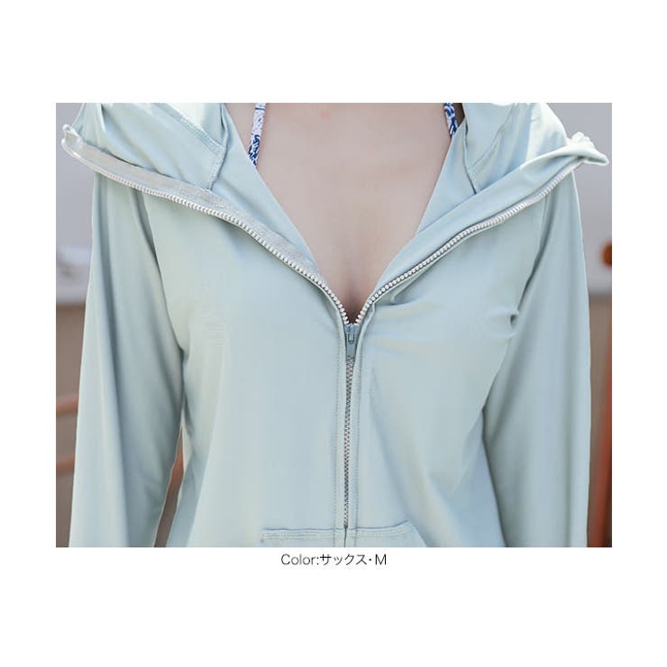 M・L・LLサイズUVカットフェイスカバーラッシュガードパーカー［C6386