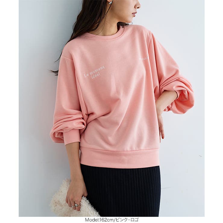 スティナ stina プルオーバー  マカロンスウェット ピンク stina / Macaron Logo sweat pink