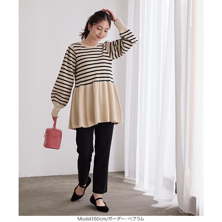 選べる2タイプ パール付きニットプルオーバー［C6505］ | KOBE LETTUCE | 詳細画像14 