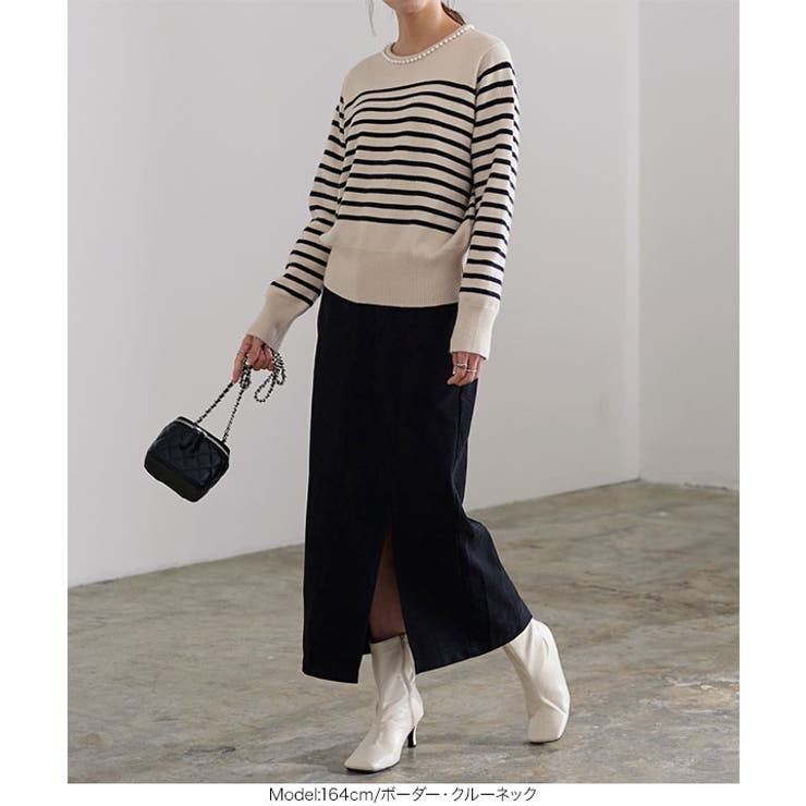 選べる2タイプ パール付きニットプルオーバー［C6505］ | KOBE LETTUCE | 詳細画像16 