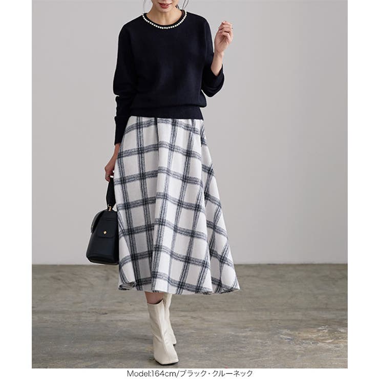 選べる2タイプ パール付きニットプルオーバー［C6505］ | KOBE LETTUCE | 詳細画像12 