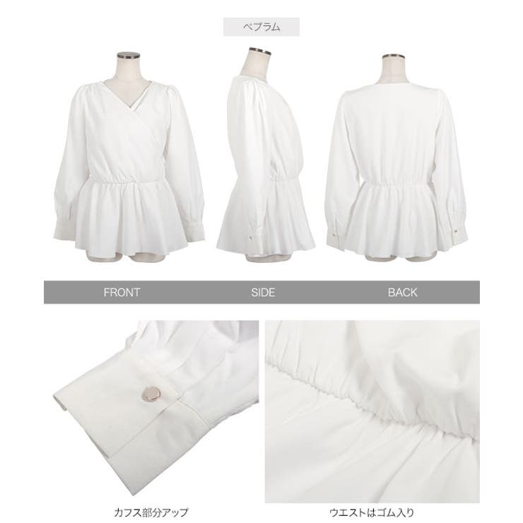 [ 裏起毛 ] 選べる5タイプ あったか裏地付きデザインブラウス［C6564］ | KOBE LETTUCE | 詳細画像47 