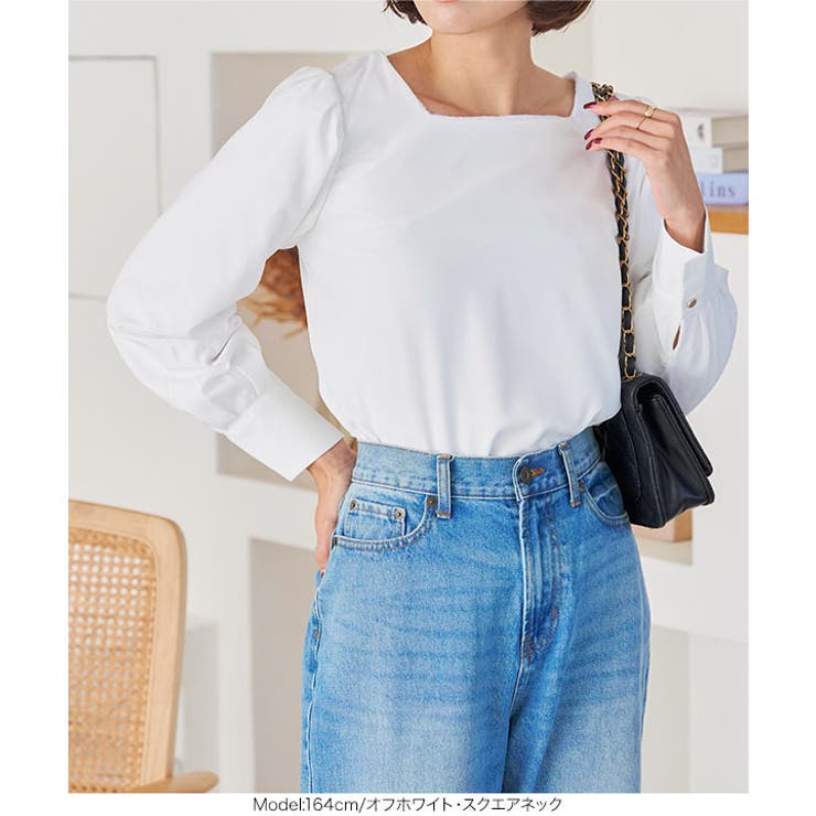 [ 裏起毛 ] 選べる5タイプ あったか裏地付きデザインブラウス［C6564］ | KOBE LETTUCE | 詳細画像10 