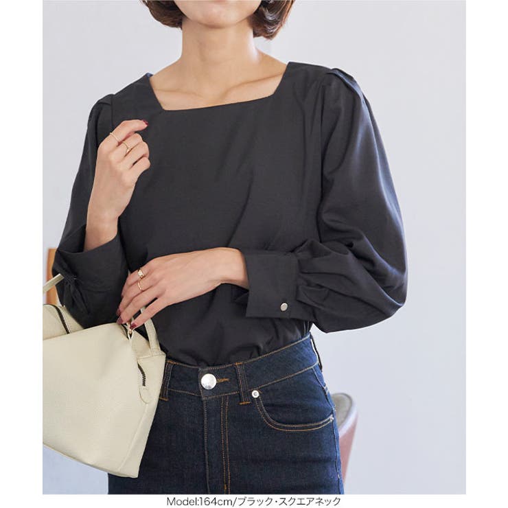 [ 裏起毛 ] 選べる5タイプ あったか裏地付きデザインブラウス［C6564］ | KOBE LETTUCE | 詳細画像32 