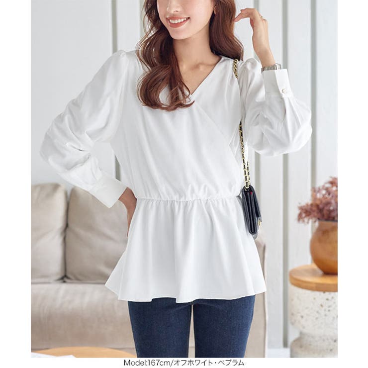 [ 裏起毛 ] 選べる5タイプ あったか裏地付きデザインブラウス［C6564］ | KOBE LETTUCE | 詳細画像8 