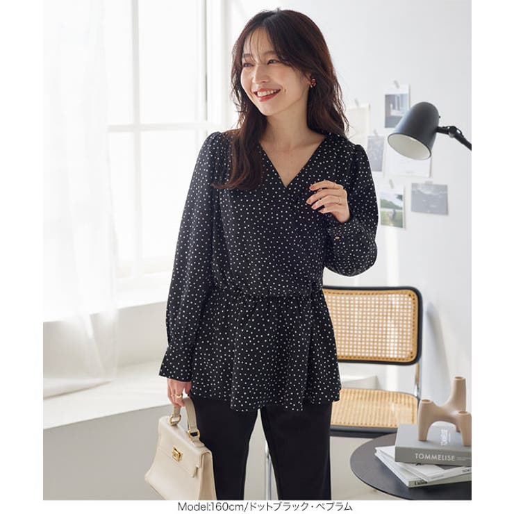 [ 裏起毛 ] 選べる5タイプ あったか裏地付きデザインブラウス［C6564］ | KOBE LETTUCE | 詳細画像19 