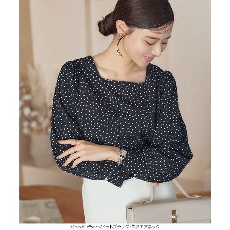 [ 裏起毛 ] 選べる5タイプ あったか裏地付きデザインブラウス［C6564］ | KOBE LETTUCE | 詳細画像38 