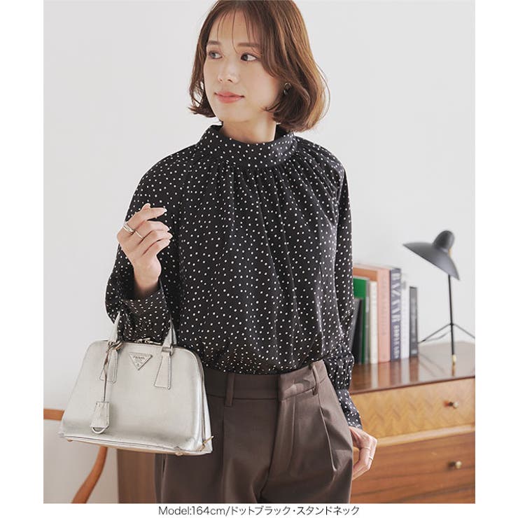 [ 裏起毛 ] 選べる5タイプ あったか裏地付きデザインブラウス［C6564］ | KOBE LETTUCE | 詳細画像39 