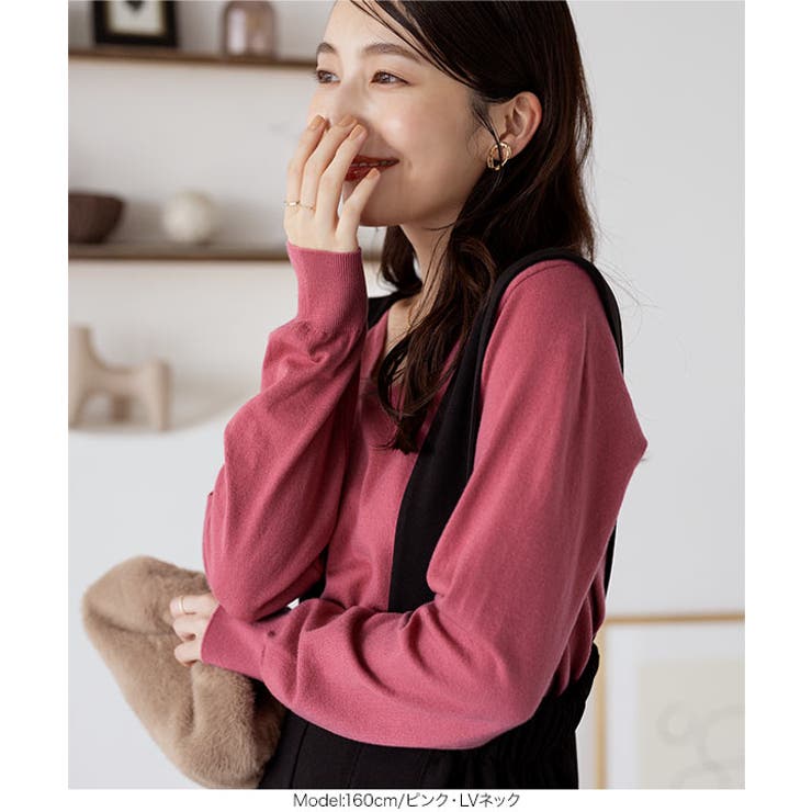 選べる6タイプ アンチピリングかるふわハイゲージニット［C6590］ | KOBE LETTUCE | 詳細画像23 