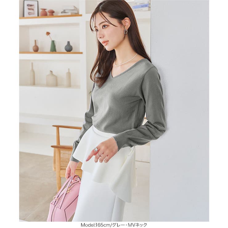 選べる6タイプ アンチピリングかるふわハイゲージニット［C6590］ | KOBE LETTUCE | 詳細画像32 