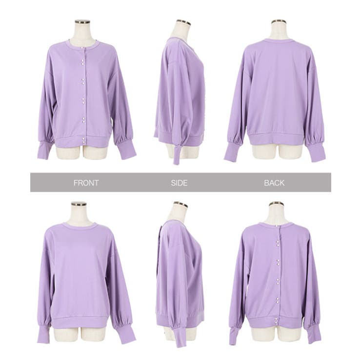 前後2wayパールボタンポンチカーディガン［C6602］ | KOBE LETTUCE | 詳細画像12 