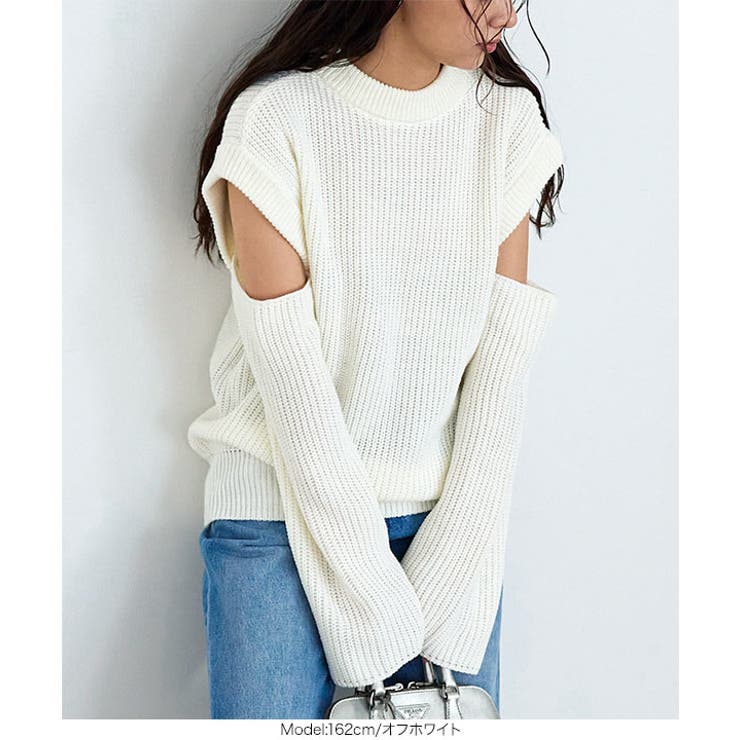 ショルダーオープン2wayニットトップス［C6607］ | KOBE LETTUCE | 詳細画像6 