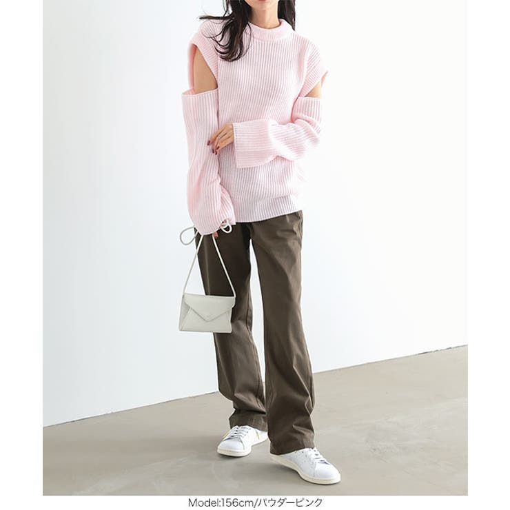 ショルダーオープン2wayニットトップス［C6607］ | KOBE LETTUCE | 詳細画像7 